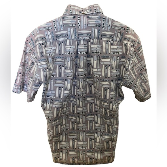 REYN SPOONER Surfboard Surf Aloha Hawaiian Collared Shirt Men L Large - Picture 3 of 5